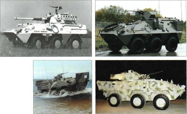 6x6 VEHICLES Above: Pandur with 9Omm turret Right: Amphibious