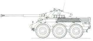 Renault VBC 90 Armoured Car (France) KEY RECOGNITION FEATURES Very high hull with sloping glacis plate, driver sits front left, three bullet-proof windows, horizontal hull top, turret centre,