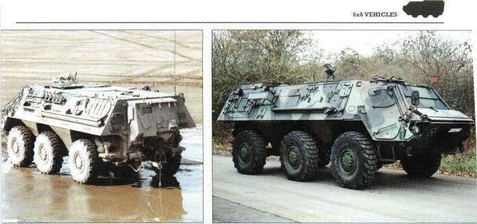 carrier, ambulance, cargo carrier, recovery or maintenance vehicle and infantry fighting vehicle with various types of weapon stations and firing ports/vision blocks.