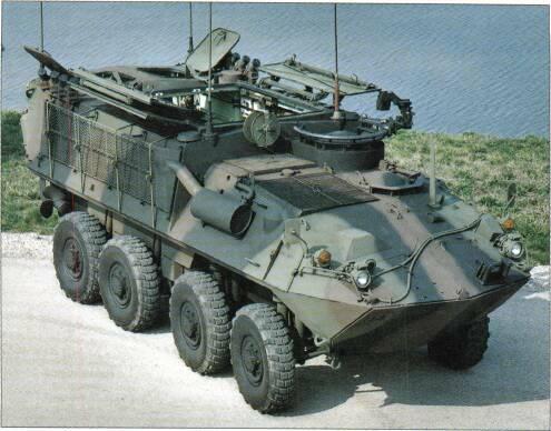 8x8 VEHICLES VARIANTS The Canadian Armed Forces order comprises 149 APCs, 18 command post vehicles, 16 81mm mortar carriers and 16 maintenance and repair vehicles that are fitted with a hydraulic