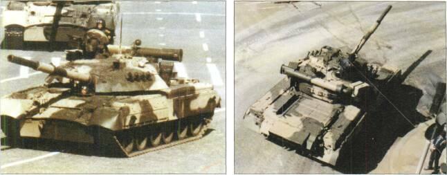 LIGHT TANKS AND MAIN BATTLE TANKS by NATO, has diesel rather than gas turbine engine, different engine decking, new commander's cupola, four smoke grenade dischargers either side of turret, different