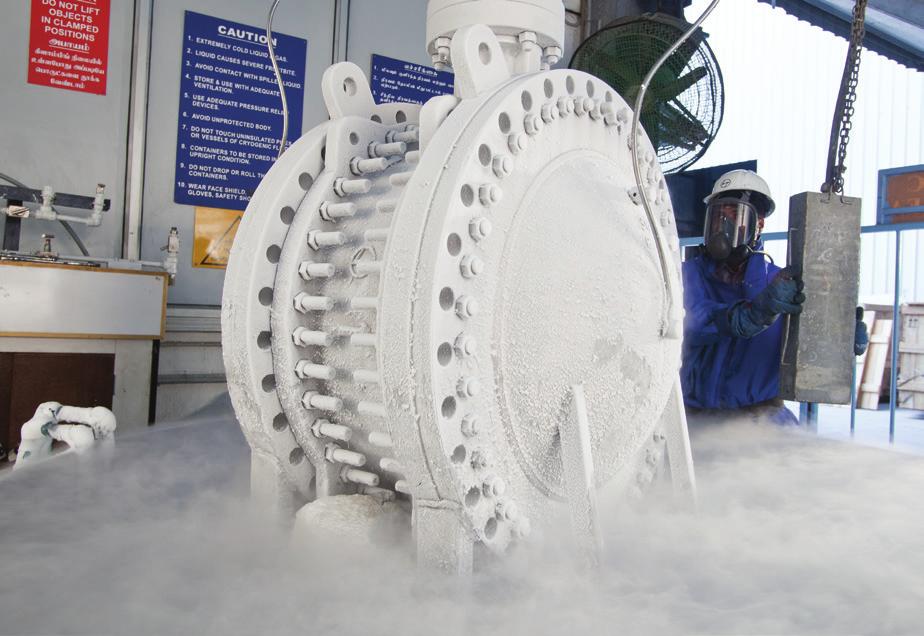 Cryogenic Valves L&T Valves manufactures a range of cryogenic and low temperature Tripleoffset Butterfly Valves that conforms