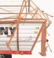 Heavy duty frame of solid steel sections for heavy loads.