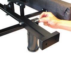 If the headboard brackets require adjustments, loosen the bolts that