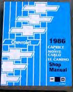 95 DM80024-PRINT Hard Copy $179.00 84 Factory Shop Manual Set 1984 Monte Carlo & El Camino factory shop manual set.