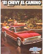 95 84 El Camino Dealer Sales Brochure 1984 El Camino