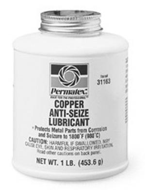 PERMATEX ANTI-SEIZE LUBRICANT 80078 A highly refined blend of aluminum, copper and graphite lubricants. Use during assembly to prevent galling, corrosion and seizing and to assure easier disassembly.