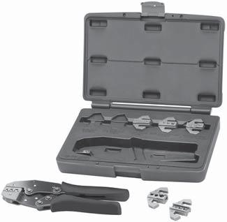 The appropriate release tool set is the counterpart for removing existing connections. Consisting of 6 different crimping tool heads Contents: Insert A, for insulated crimp terminals 0.5 6.