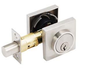 Stainless Steel SPECIFICATIONS Latch Bolt: Grade, -way Drive-In, Brass, Satin