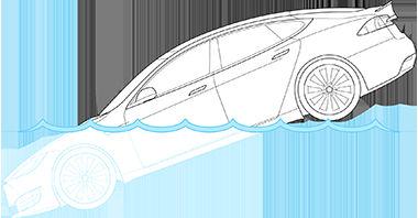 FULLY OR PARTIALLY SUBMERGED VEHICLES FULLY OR PARTIALLY SUBMERGED VEHICLES Treat a submerged Model S like any other