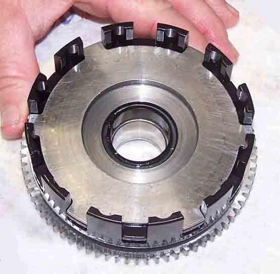 Apply grease to thrust washers and thrust bearing and