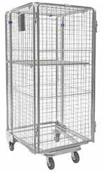 555mm W x 1800mm H 2 Adjustable Mesh Shelves CAGE TROLLEY COLLAPSIBLE GOODS TROLLEY NESTING CARGO CAGE TROLLEY General purpose goods trolley offers the