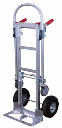 2 IN 1 FOLDING HAND TRUCK Heavy-duty hand truck switches from a 2-wheeled hand