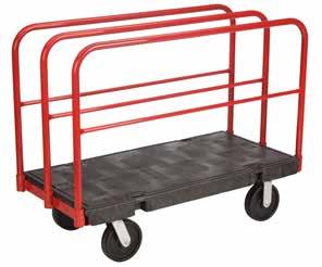 Polypropylene 1130kg PANEL PLATFORM TRUCK A FRAME PLATFORM TRUCK 1 TIER TROLLEY For transport of large sheets of timber or other bulky items Molded in steel under structure provides extra strength