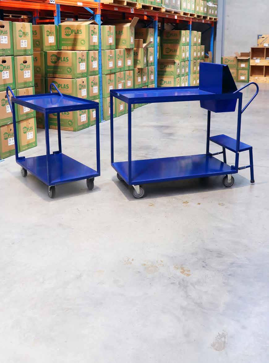 2 TIER ORDER PICKING TROLLEY Ideal for high frequency