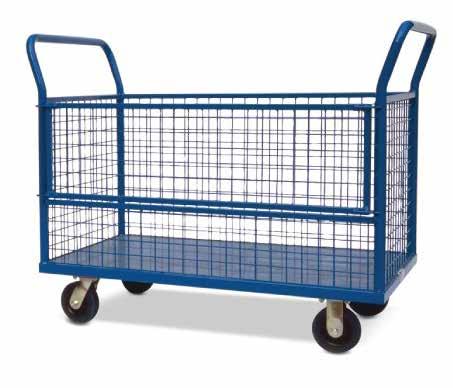 TROLLEY WITH MESH SIDES FOLDING LAUNDRY TROLLEY Welded steel construction Powder coated finish 5