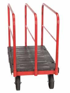 under structure provides extra strength and durability Molded plastic deck with powder coated steel frame Tray Dimensions Castors A FRAME TROLLEY 43781008 610mm