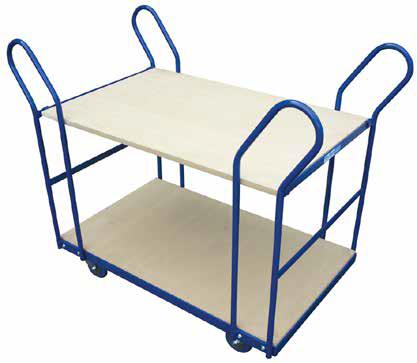 DEXTERS KITSET 2 TIER TROLLEY ORDER PICKING TROLLEY WITH STEP The removable top shelf is very handy. If you ve got some big parcels to move around, simply take it off!