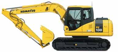 HYDRAULIC EXCAVATOR Komatsu SAA4D95LE-3 66 kw direct injection emissionised Stage II intercooled turbocharged engine Double element type air cleaner with dust indicator and auto-dust evacuator