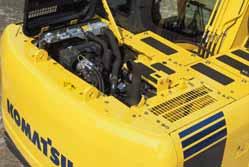 High production levels and low fuel consumption The increased output and fuel savings of the Komatsu SAA4D95LE-3 engine result in increased productivity (tonnes per litre of fuel).