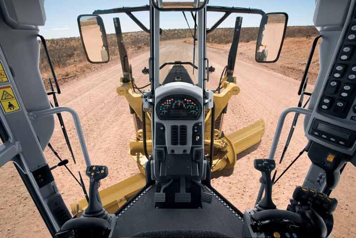 Steering and Implement Controls The 160M sets the new standard for motor grader operational efficiency. Ease of Operation.