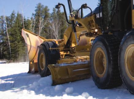Snow plowing techniques and the type of plowing equipment mounted on the motor grader vary greatly in different areas of the country due to: Terrain Type of snow and its moisture content Depth of