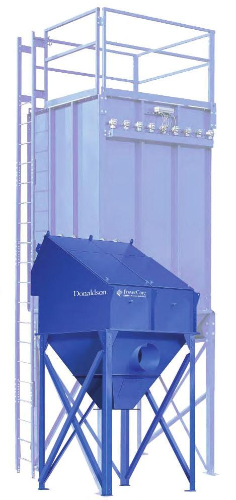 POWERCORE SMALLER, SMARTER DUST COLLECTORS PowerCore dust collection technology from Donaldson outperforms traditional baghouse collectors and does so in less space.