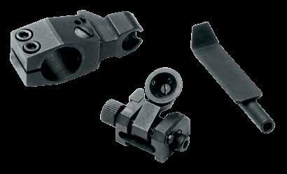 BACK-UP IRON SIGHTS Adjustable flip-up type back-up iron sighs can be mounted on a