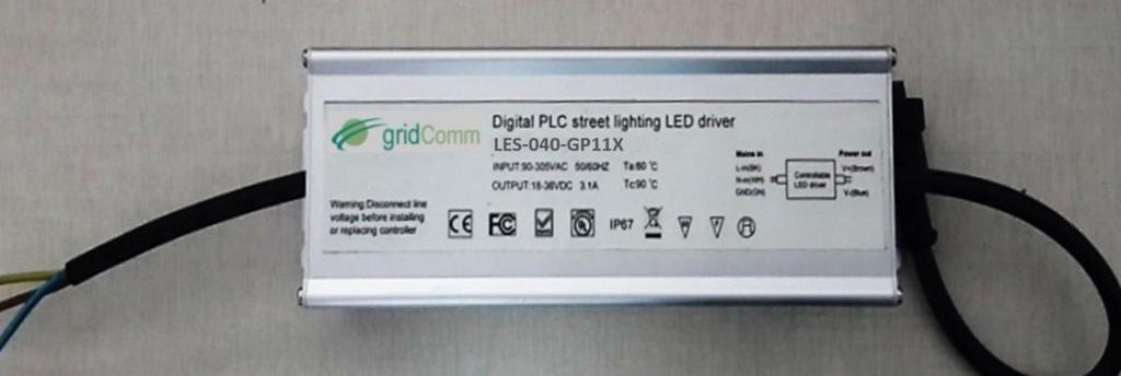 40W POWER LINE COMMUNICATIONS SMART LED POWER DRIVER LES-040-GP11X Digital Power Supply Overview gridcomm offers a state-of-the-art module consisting of a 40W LED power driver integrated with Power