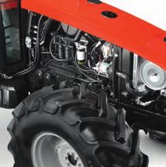 A tractor designed to provide maximum performance with 6 cylinders engine Tier2 Turbo and electronic control, with a high constant flow hydraulic system capacity, with a maximum transmission