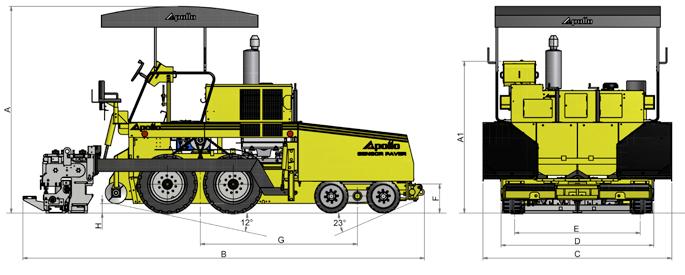 Over 1600 units in operation. AP 550 Hydrostatic Sensor Paver Finisher TV 4500 Screed AP 550 has a basic screed width of 2.5 metres 