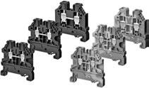 New Product DIN Track Terminal Blocks with Screw Terminals XW5T Global-standard DIN Terminal Blocks for Control Panels Wires held with screws. Compatible with a wide range of wire sizes from 0.
