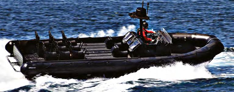 CUSTOM HURRICANE FOR THE MOST DEMANDING USERS Multimission RHIB: -Troup Deployment -On Scene command -Weapon fire & support -Diver & Mini sub deployment -Ship boarding & assault -Futura commando boat