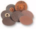 Coated Abrasives 3M Roloc Discs (cont.) 3M Roloc Disc 361F n Aluminum oxide on a YF wt. cloth backing General purpose grinding, blending and finishing on all metals 1594 3M Roloc Disc 361F (cont.