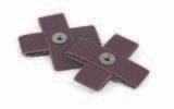 Coated Abrasives 3M Cross and Square Pads Cross pads are used for close tolerance polishing of small radii and channels, deburring the ends and insides of tubing, and other special applications.