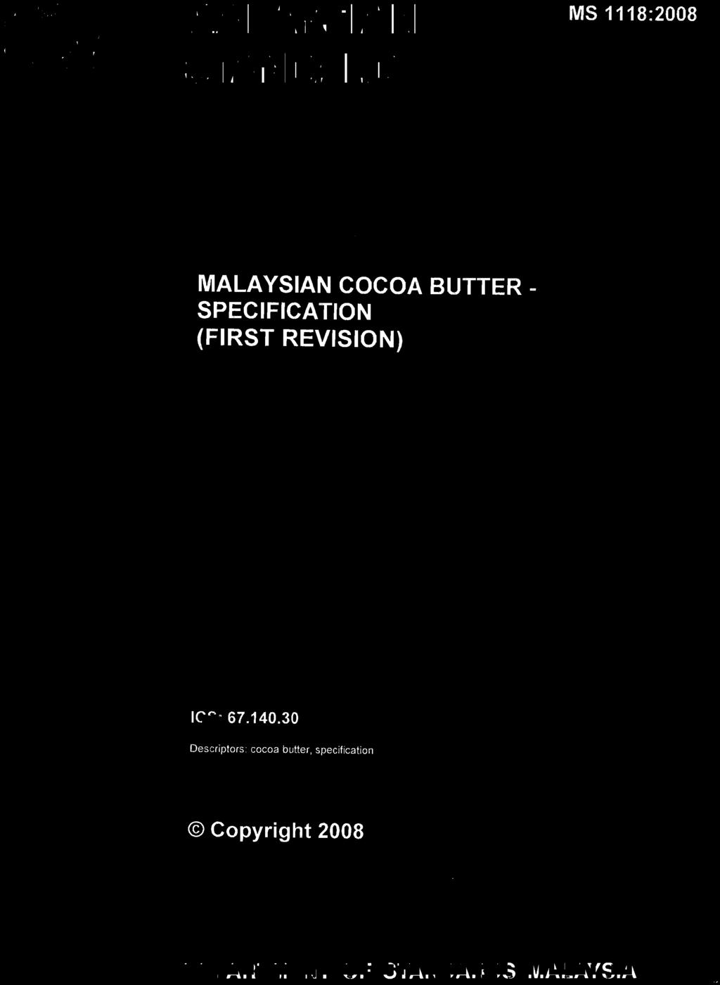 butter, specification