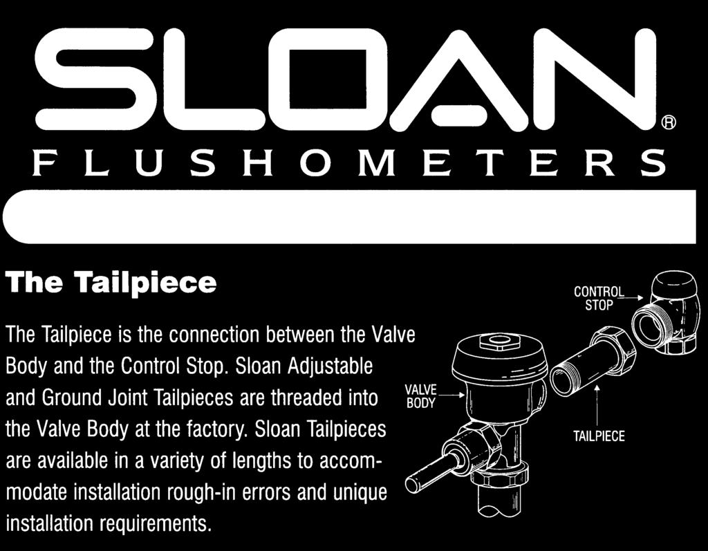 Sloan Tailpieces adjustable O-ring connection ground joint 2 1 3 1a 15062 Buna O-ring 1b 15162