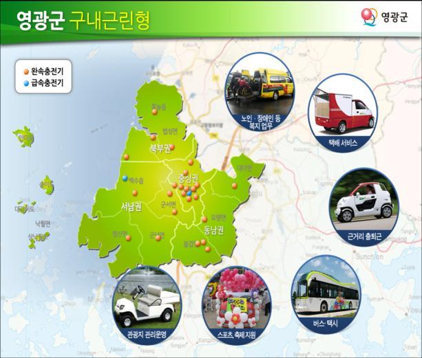ecological sites Jeju Special Self- Governing Province Existing quick chargers Locations for additional installations are planned Slow chargers Quick chargers Chargers installed Quick chargers to be