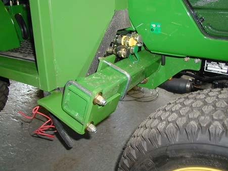 Mounting Instructions John Deere 4100, 4110 and 4115 1. PREPARATION OF TRACTOR; A. Remove grab handles from tractor fenders. B. Disconnect battery power. C.