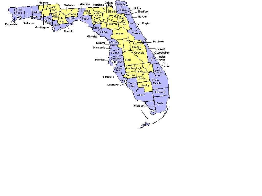 Figure 5 State of Florida by Coastal/Inland Counties Inland Coastal The percentage change in the weighted average loss costs