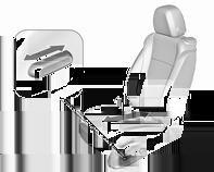 In case the head restraint of the folded backrest is blocked by the upper windscreen frame, allow the seat to move backwards slightly before lifting up the backrest 3 46.