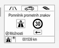 prečni promet je aktivno do hitrosti 10 km/h in opozarja na prečni promet, ki se giblje s hitrostjo od 0 do 36 km/h.