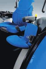 THE BEST SEAT ON THE FARM If you spend extended hours in the tractor, the enhanced comfort of the heated, semi-active Auto Comfort Seat, fitted with a large air reservoir to counteract ground