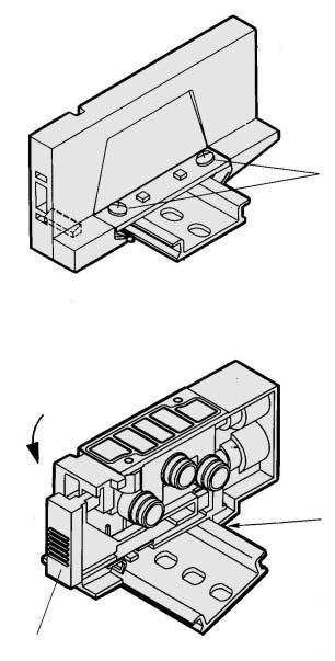 port with One-touch fitting for ø8 P/R port with One-touch fitting for ø10 For D side For U side DIN rail (a) Bolt (Both sides) How to Increase Manifold Base (1) Loosen (both) bolts (a), which are