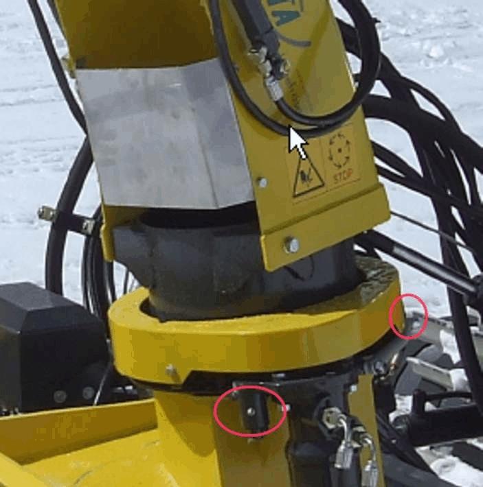 the chute s slewing ring in such a way that the lubrication