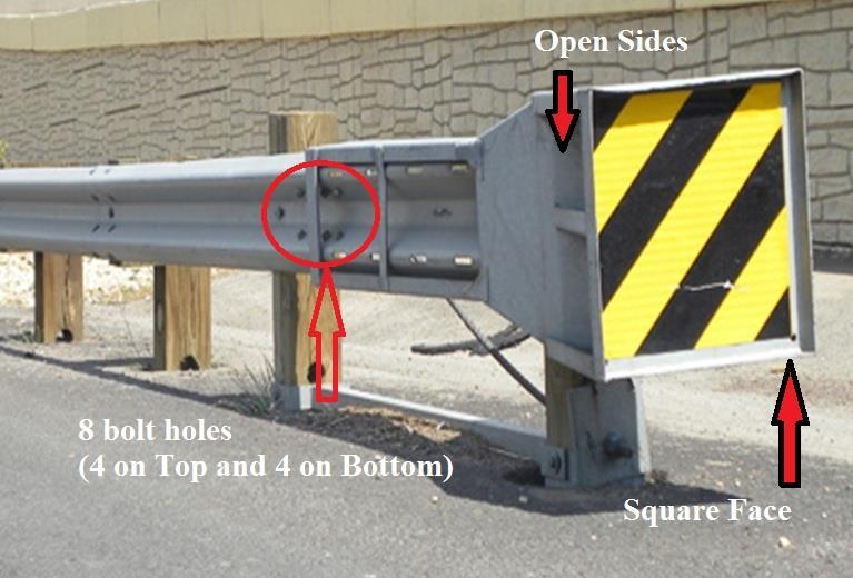 Chapter 4 Identifying Metal Beam Guardfence End Treatments SKT End Terminal Figure 10: SKT end terminal Acceptable height at second post (adjacent to head of end terminal) Acceptable for all speeds