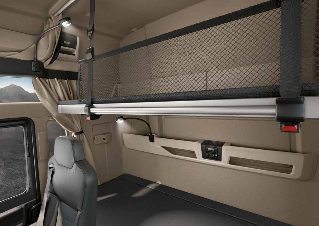 TOTALLY IN THE COMFORT ZONE. The long cabs offer more than optimum freedom of movement, huge storage space and a friendly atmosphere.