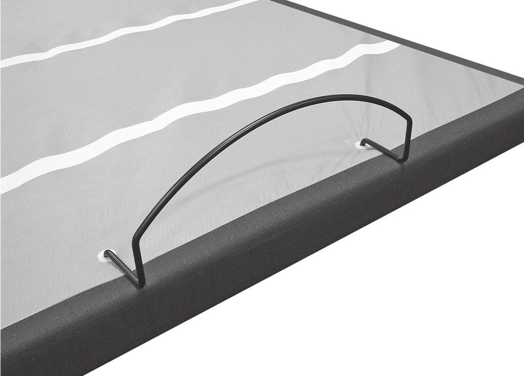 IF EITHER A DUST RUFFLE OR MATTRESS ENCASEMENT IS NEEDED, THEN A MATTRESS RETAINER BAR IS REQUIRED.
