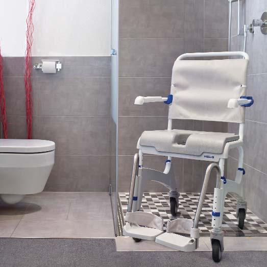 A quatec Shower Commodes offer superior function, maximum adjustability and an enhanced quality of care.