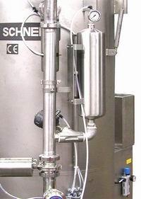 Blow out system B 22 in combination with option automatic pump out/recirculating system only - automatic draining of the outlet pipe when the emulsifier stops, after the unloading step is finished -